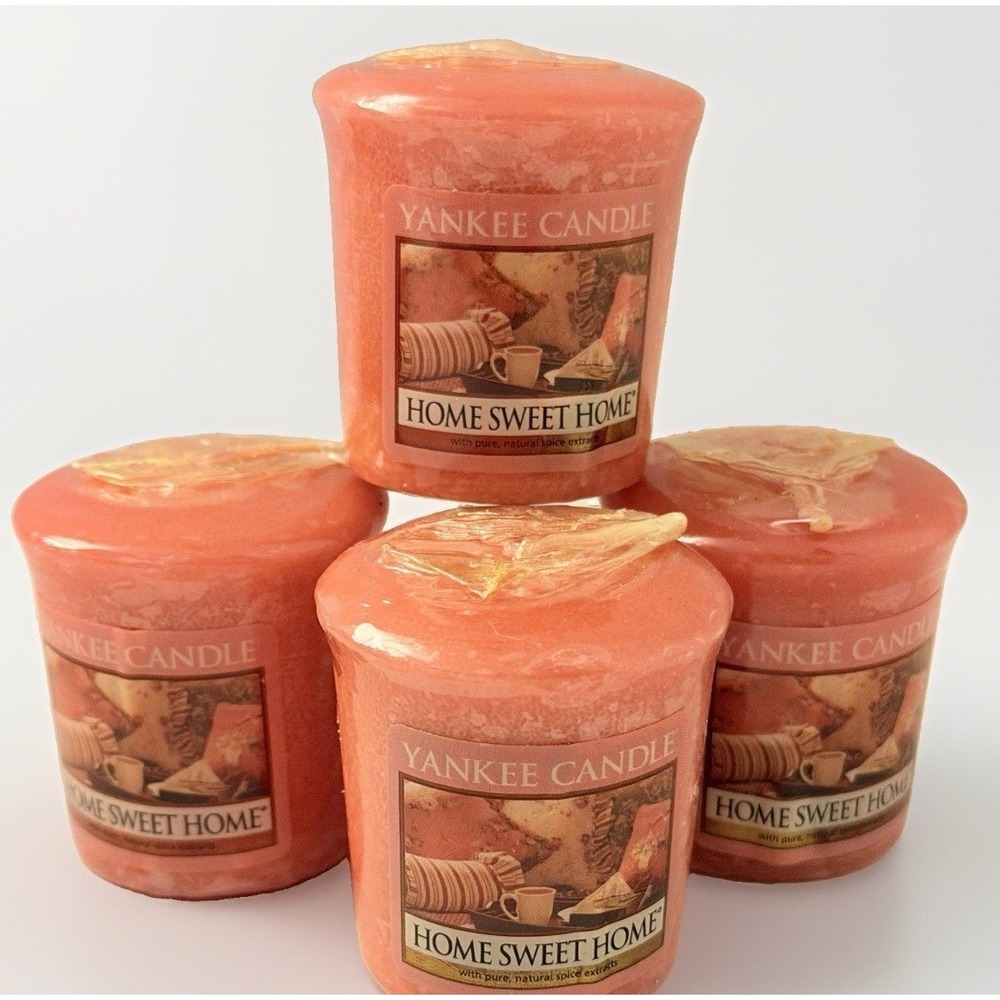 Yankee Candle Home Sweet Home Votive Retired Scent Lot of 4 NOS Vintage USA